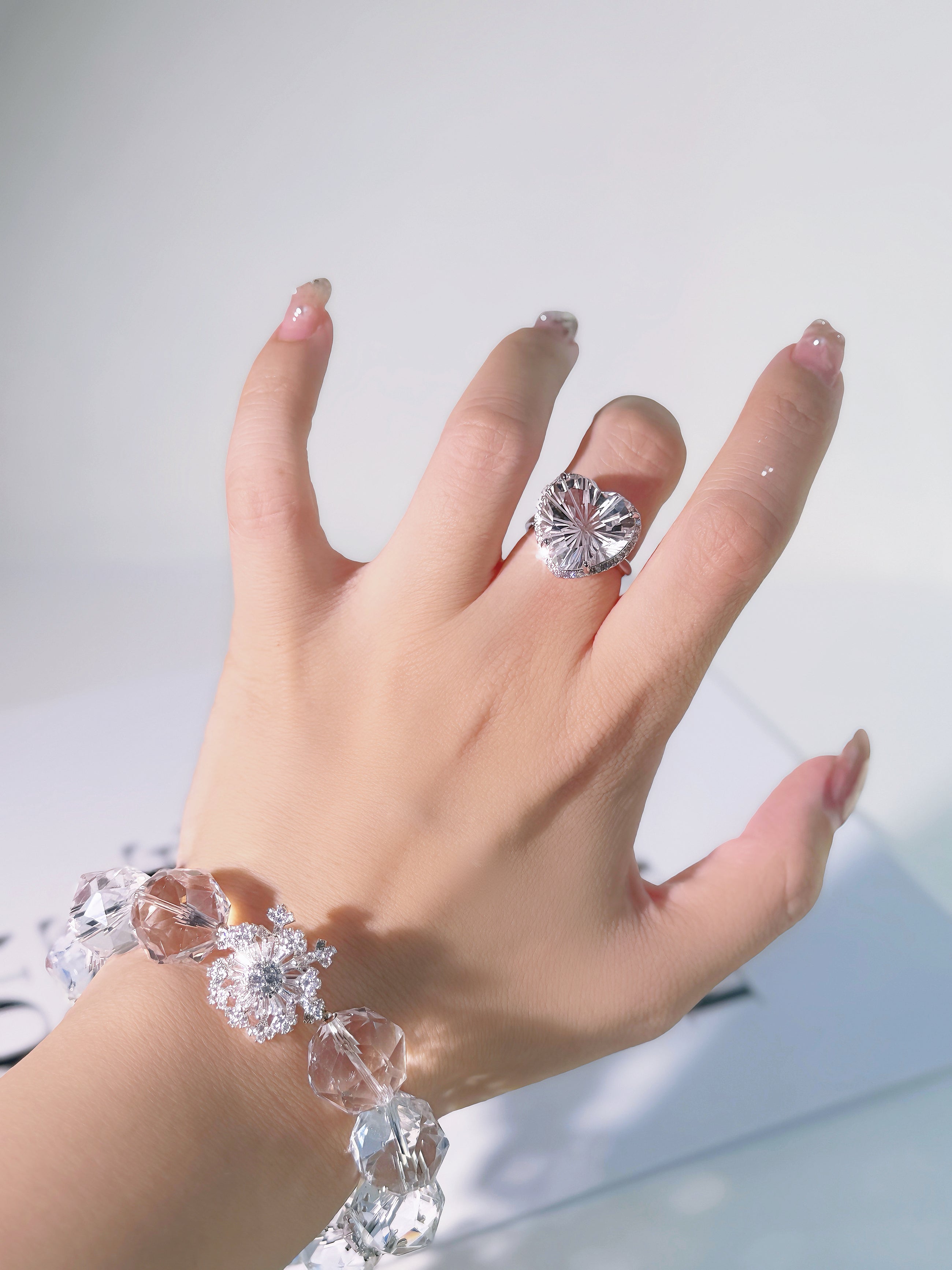 Heartfire Clear Quartz Ring