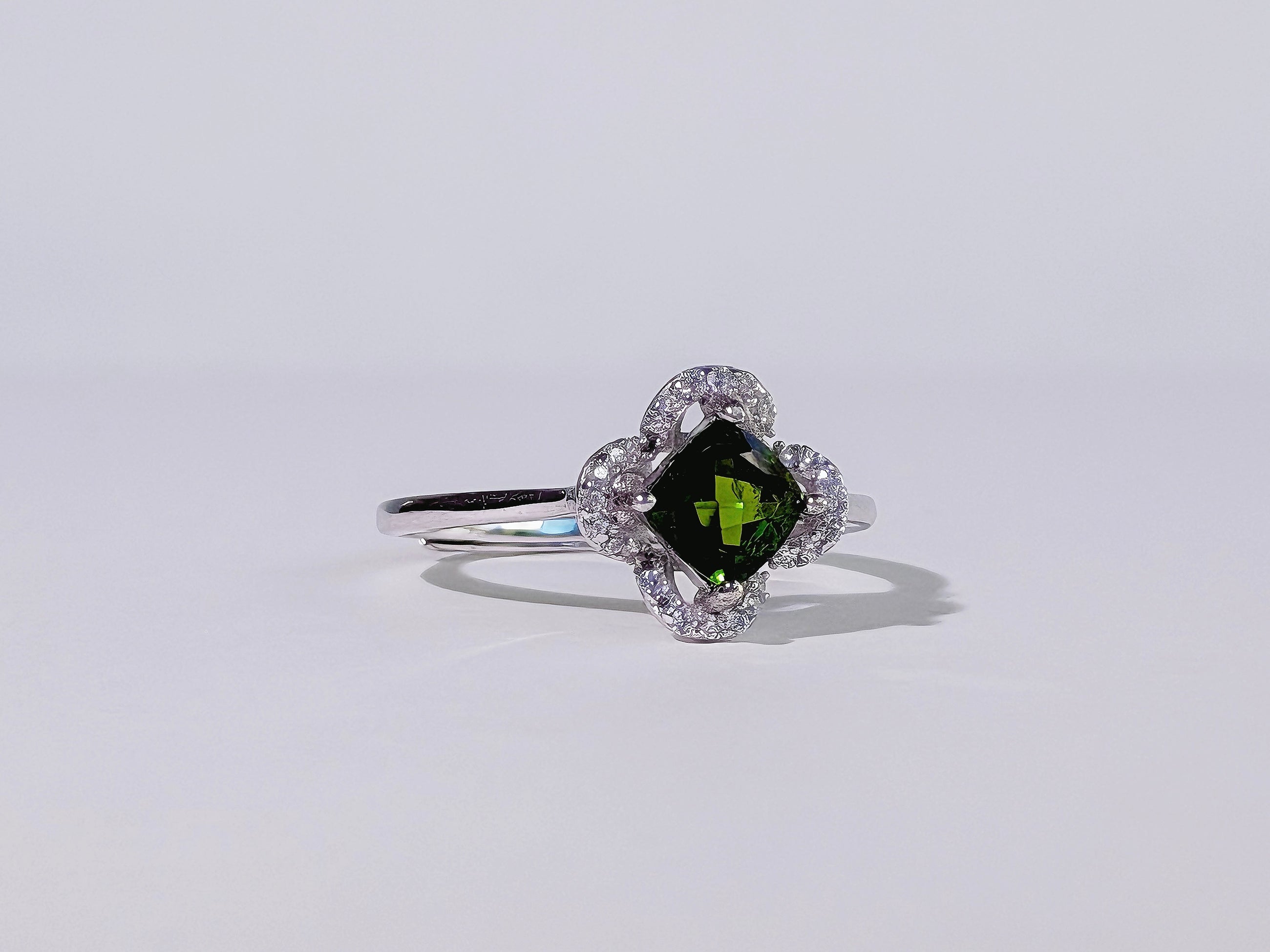 Forest Gleam Chrome Diopside Ring