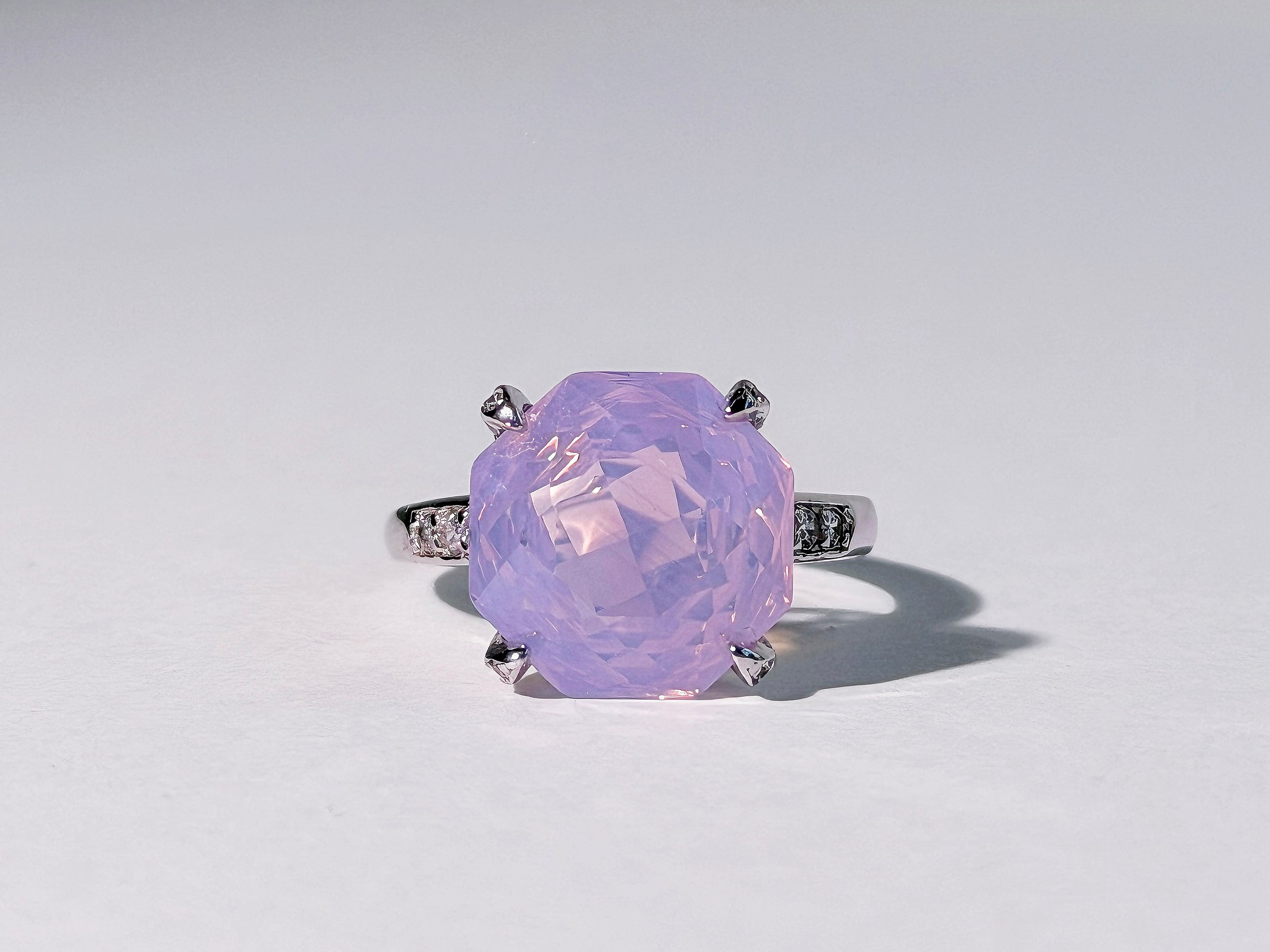 Moonveil Lavender Quartz Ring