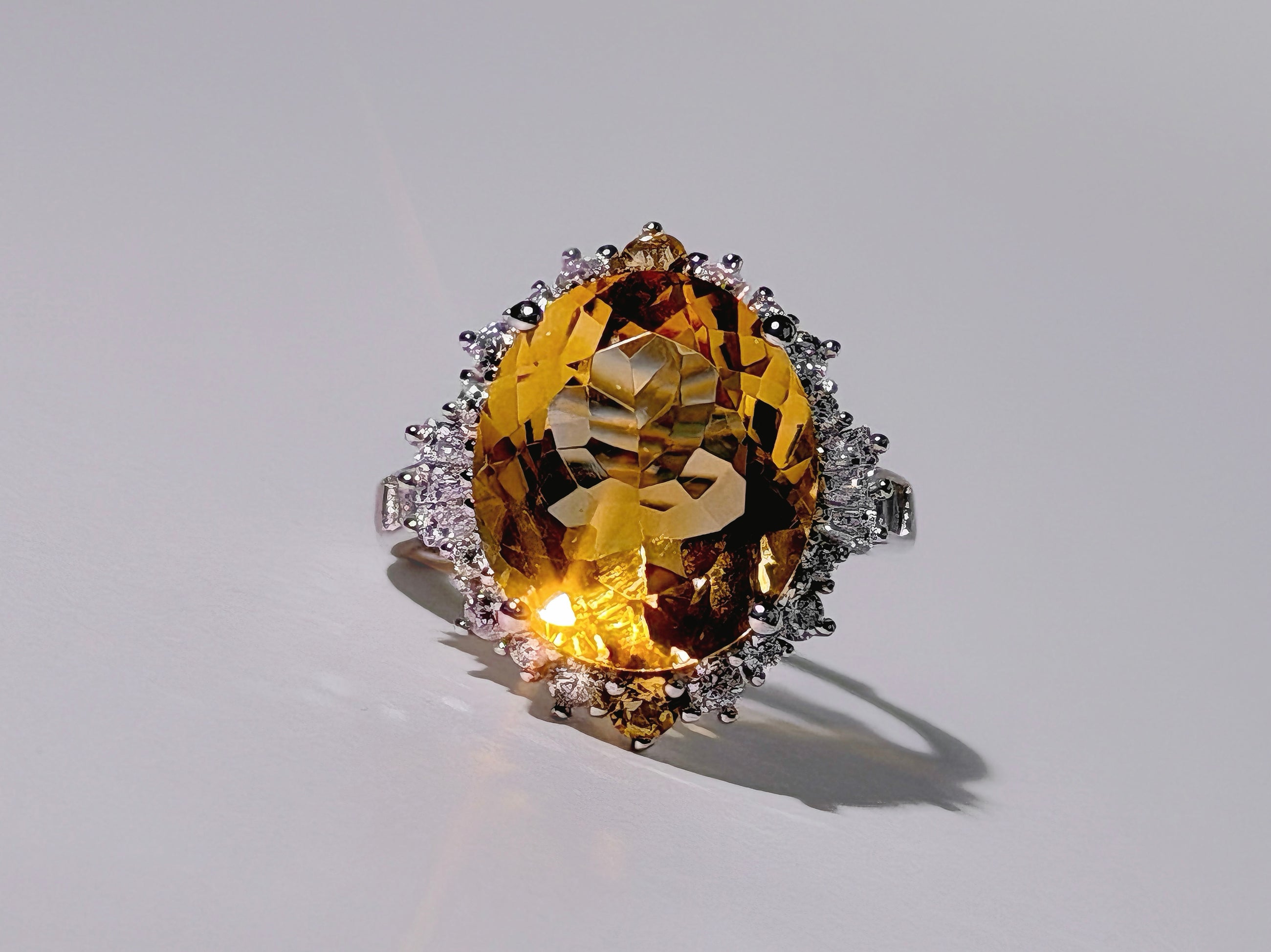 Golden Solstice Citrine Ring