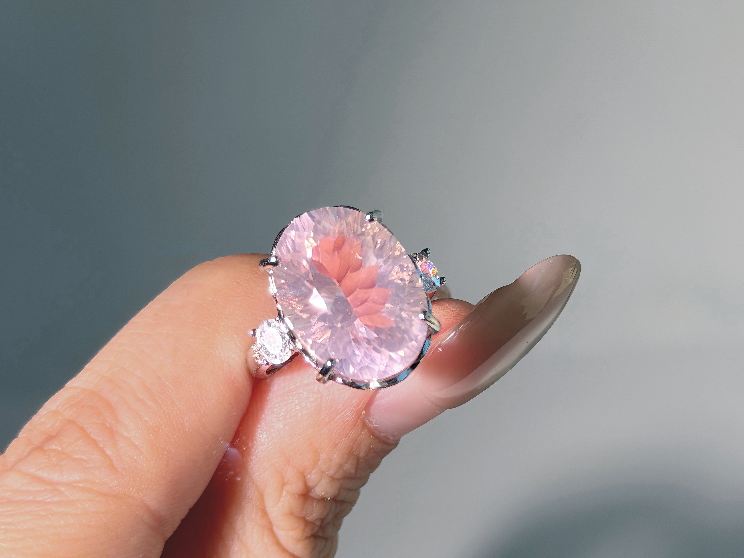 Moonblush Rose Quartz Ring