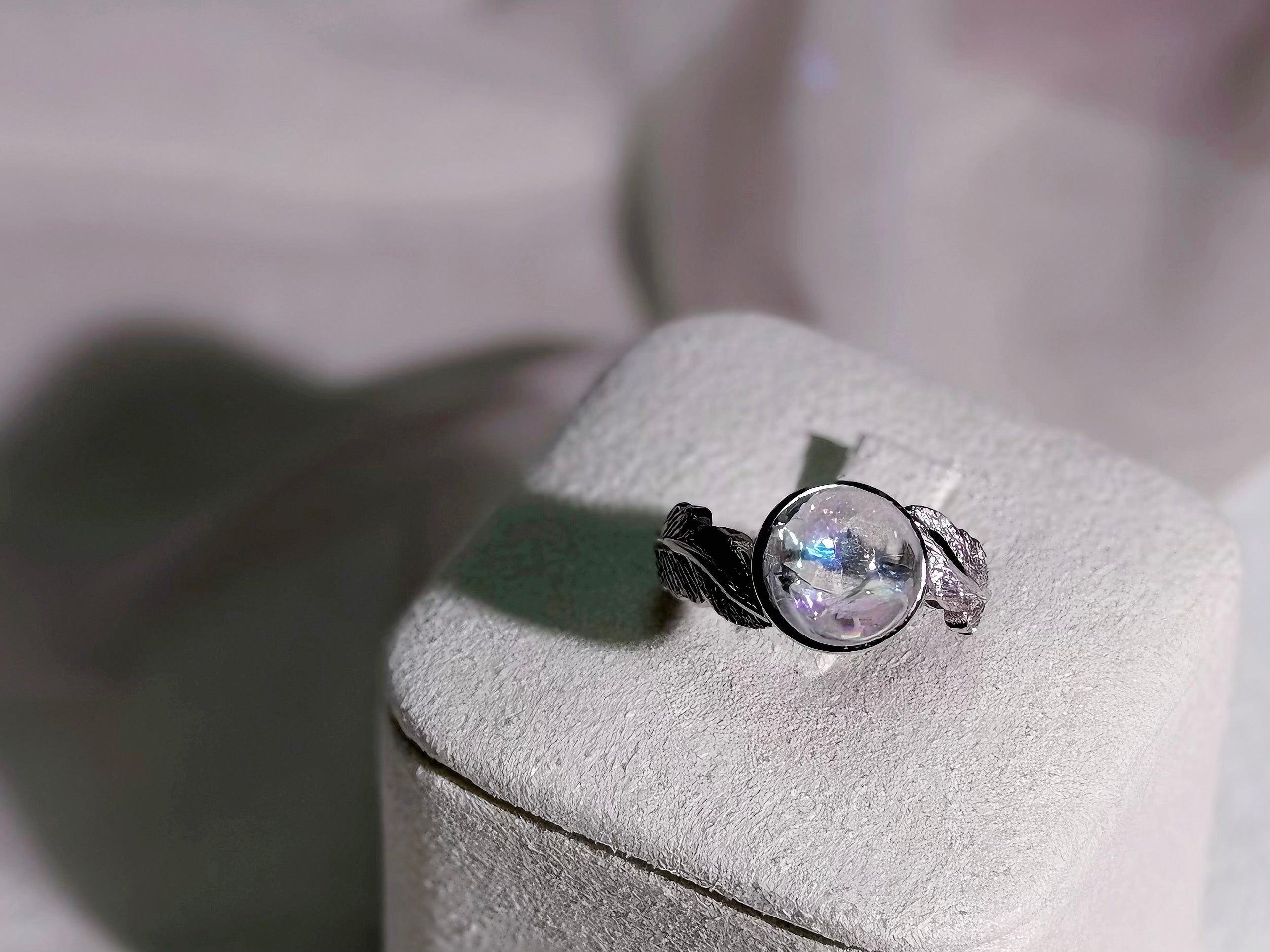 Lemurian Rainbow Quartz Ring