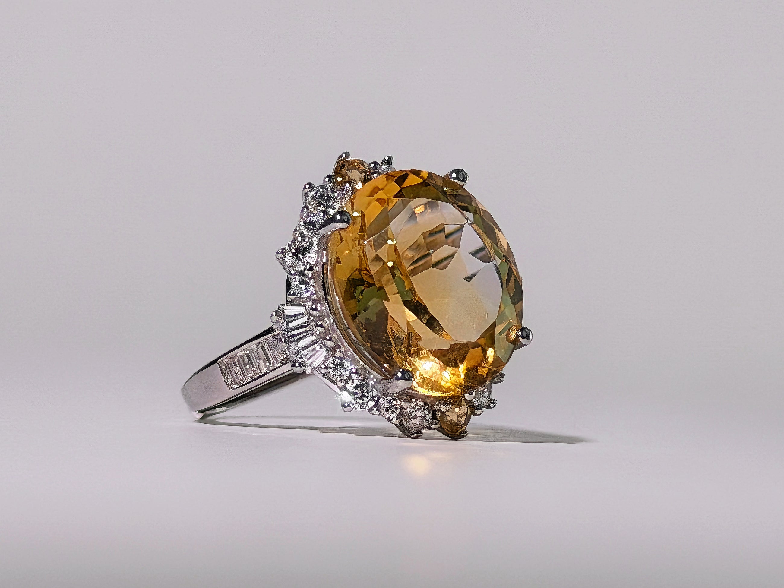Golden Solstice Citrine Ring