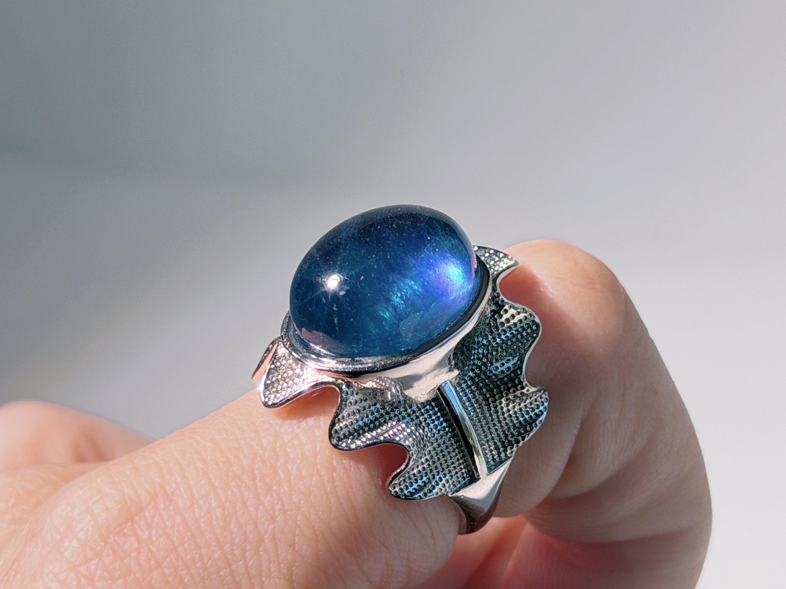 Ocean Veil Aquamarine Ring