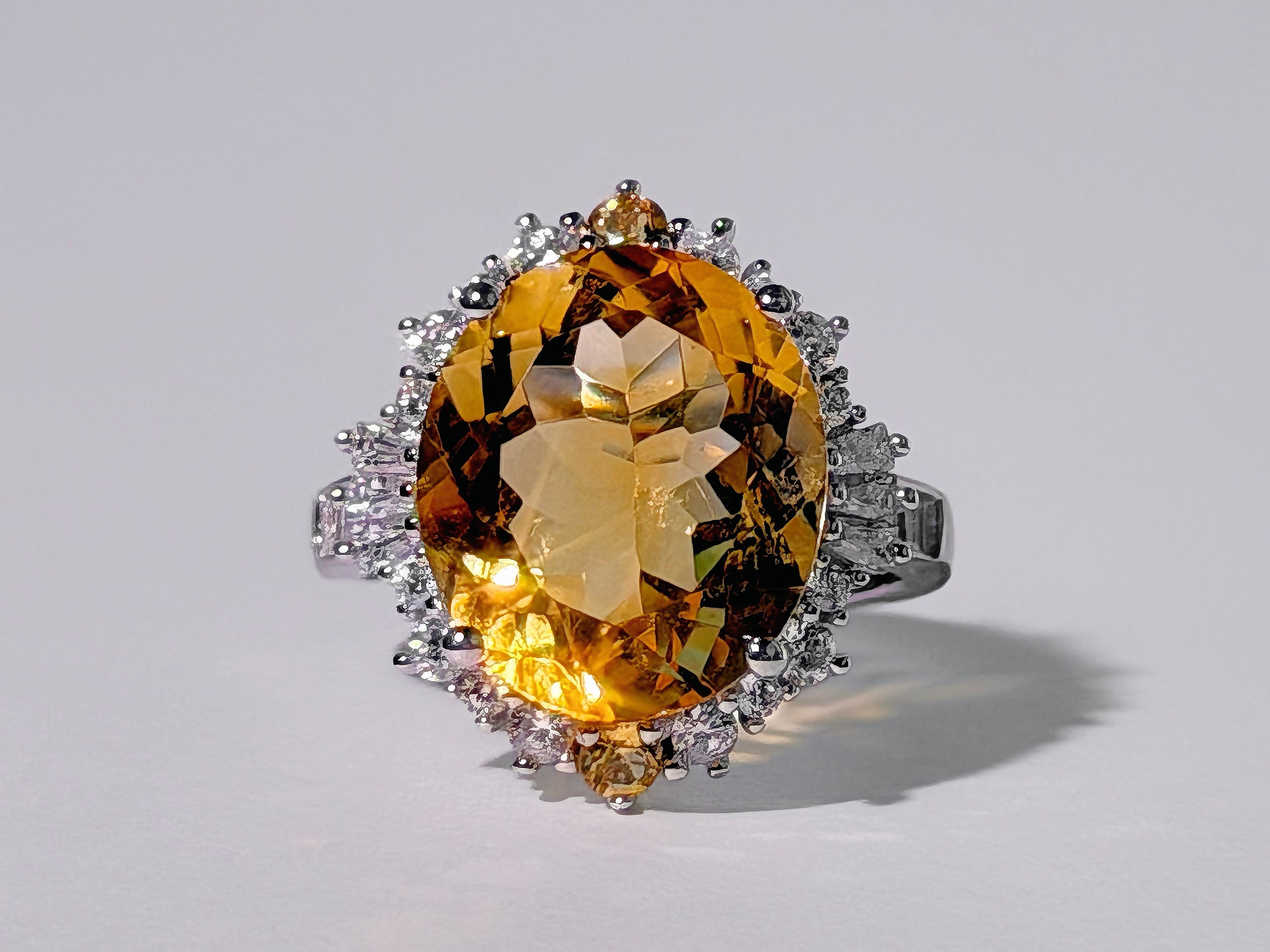 Golden Solstice Citrine Ring