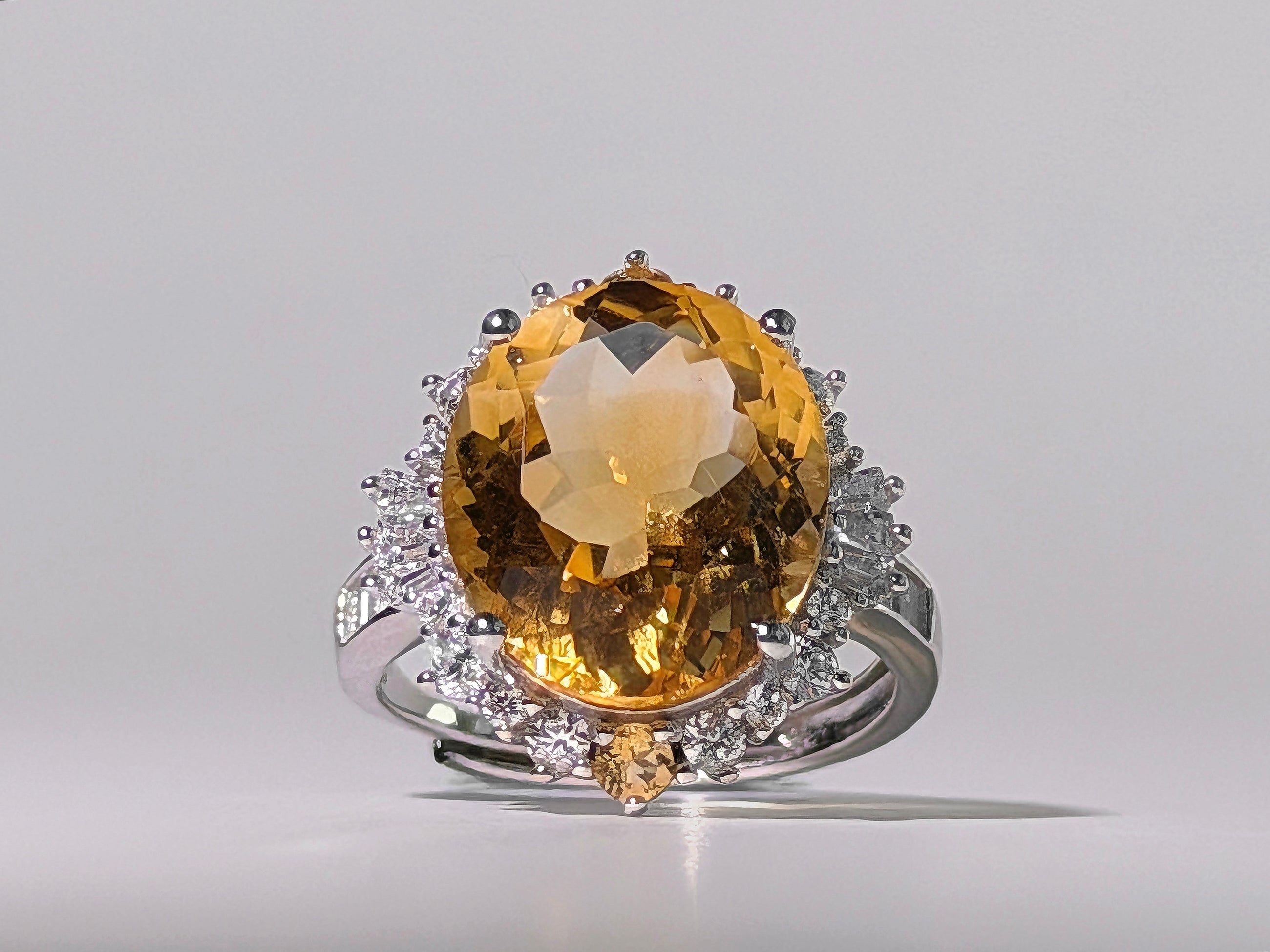 Golden Solstice Citrine Ring