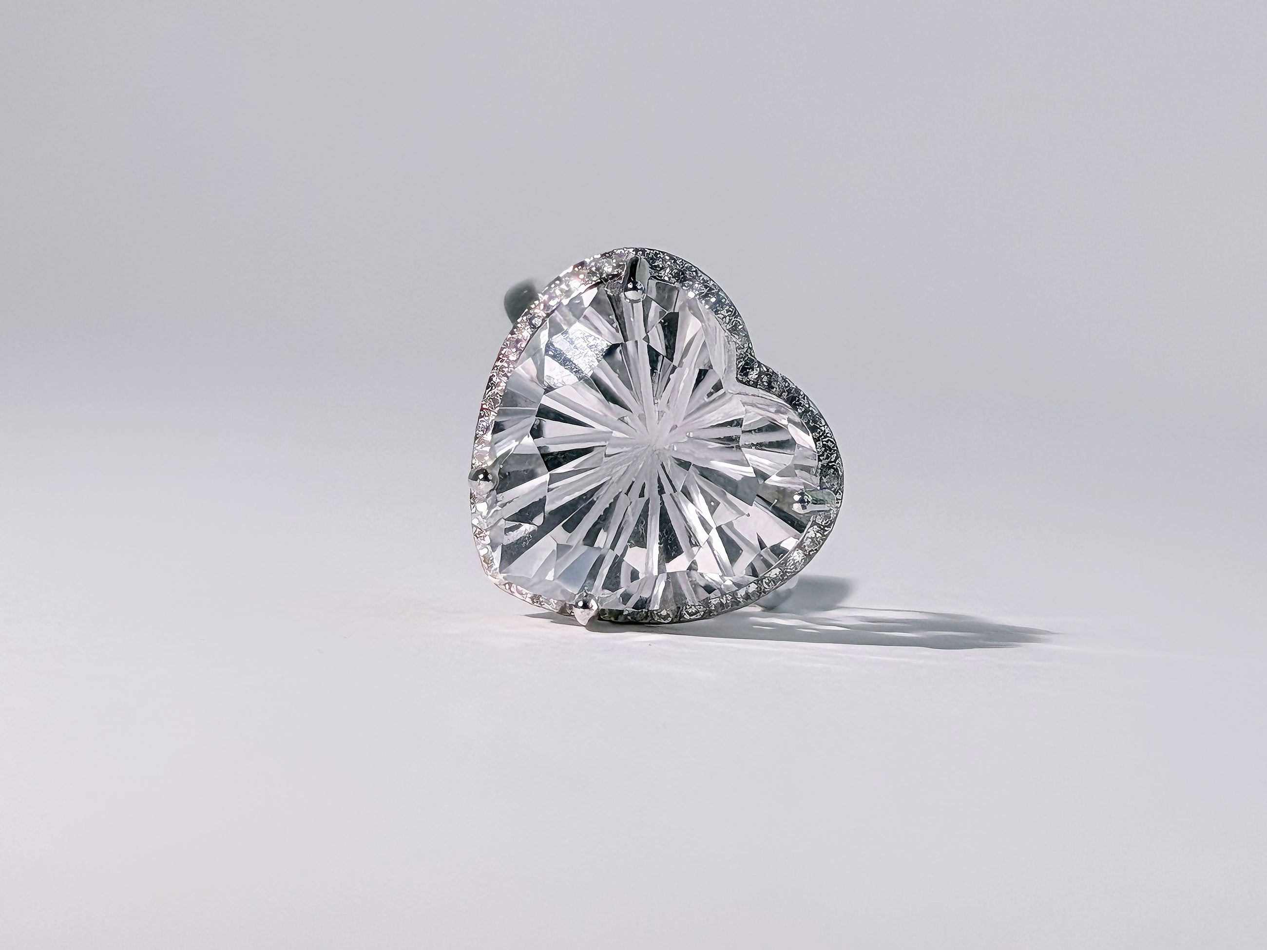 Heartfire Clear Quartz Ring