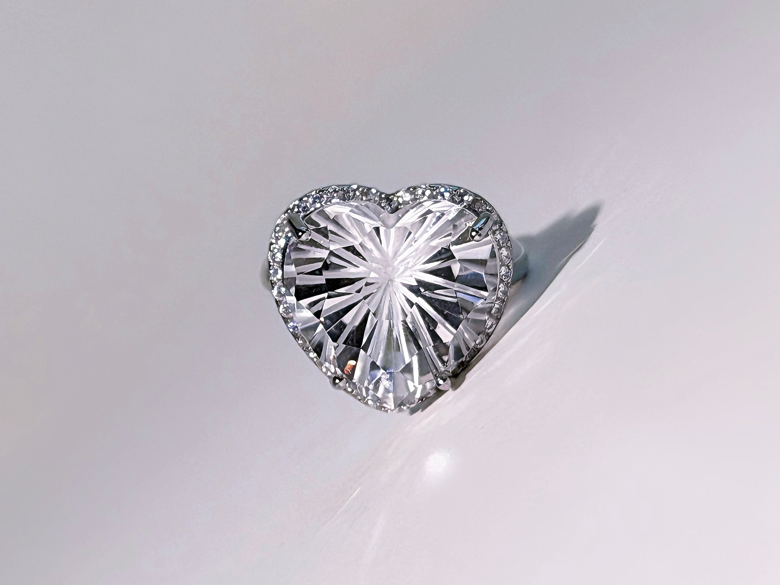 Heartfire Clear Quartz Ring