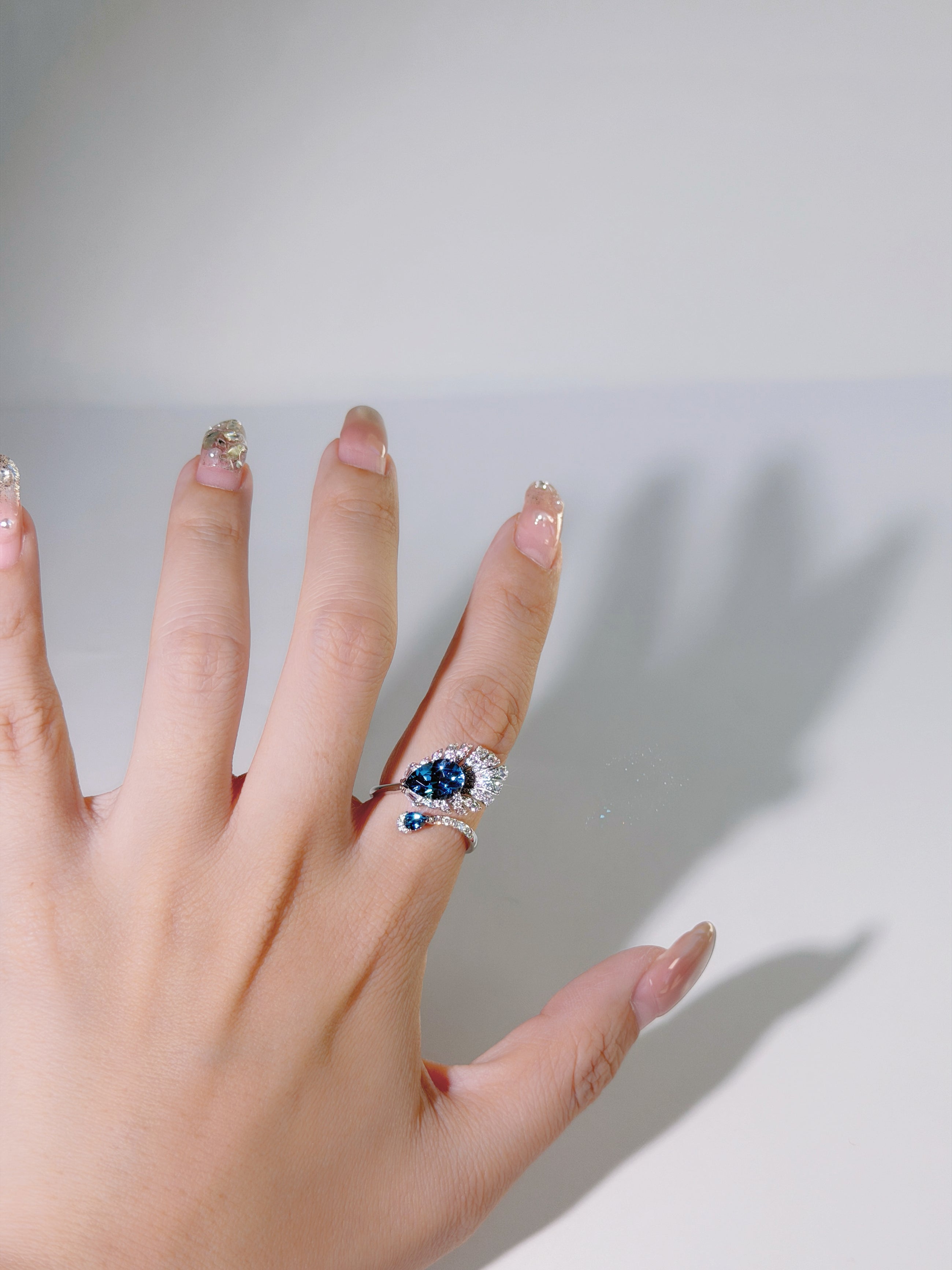 Nocturne Plume London Blue Topaz Ring