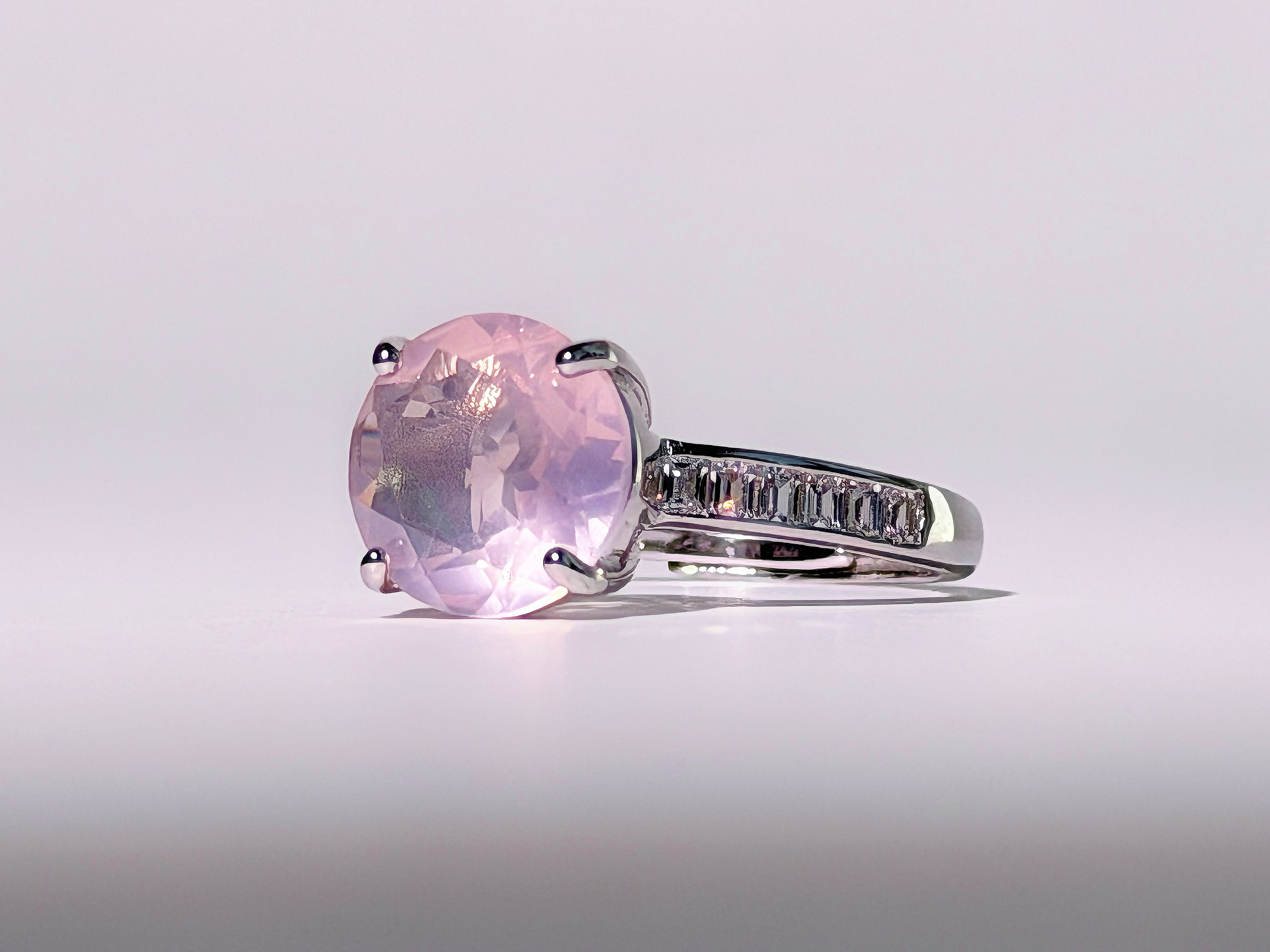 Blush Meridian Rose Quartz Ring