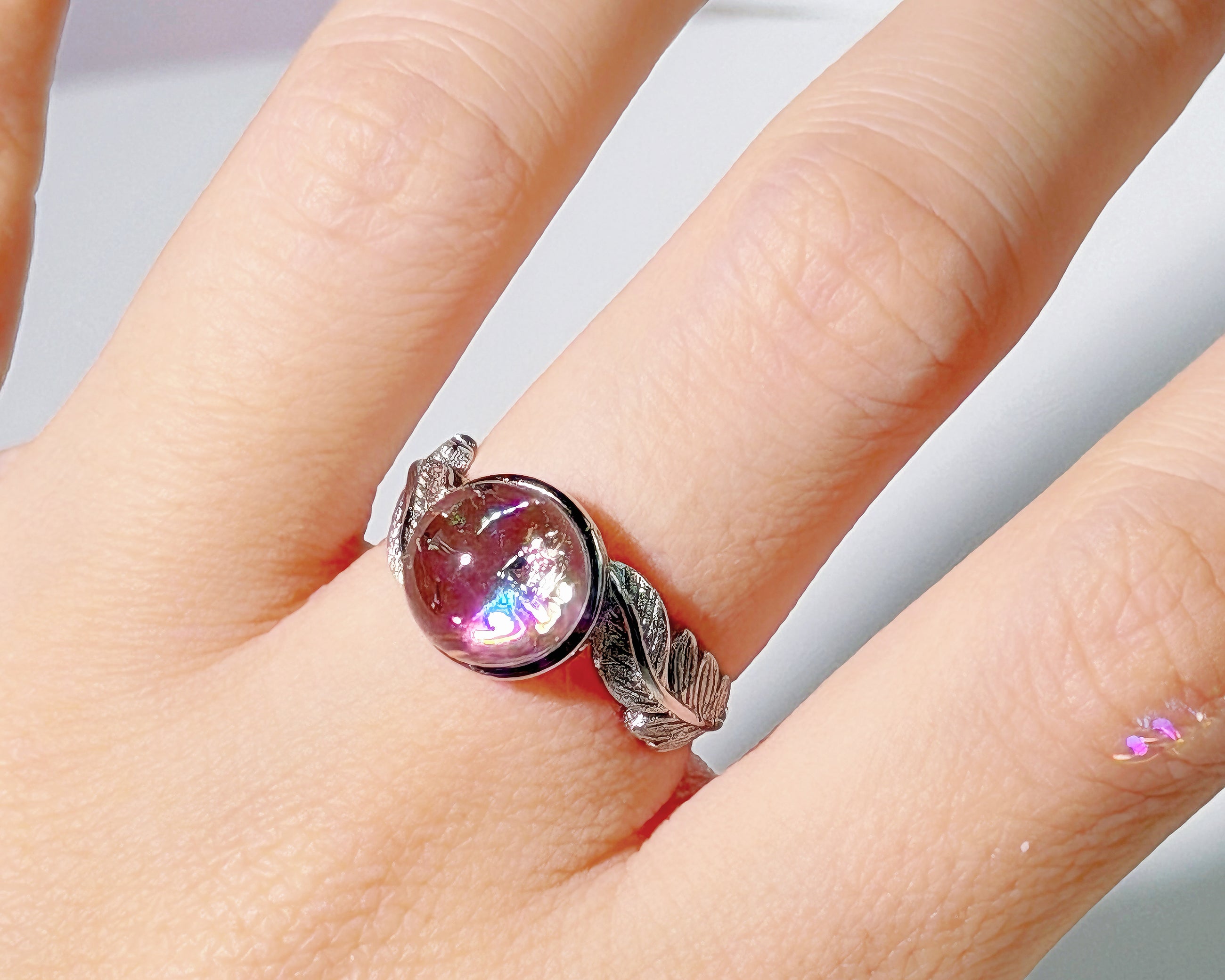 Lemurian Rainbow Quartz Ring