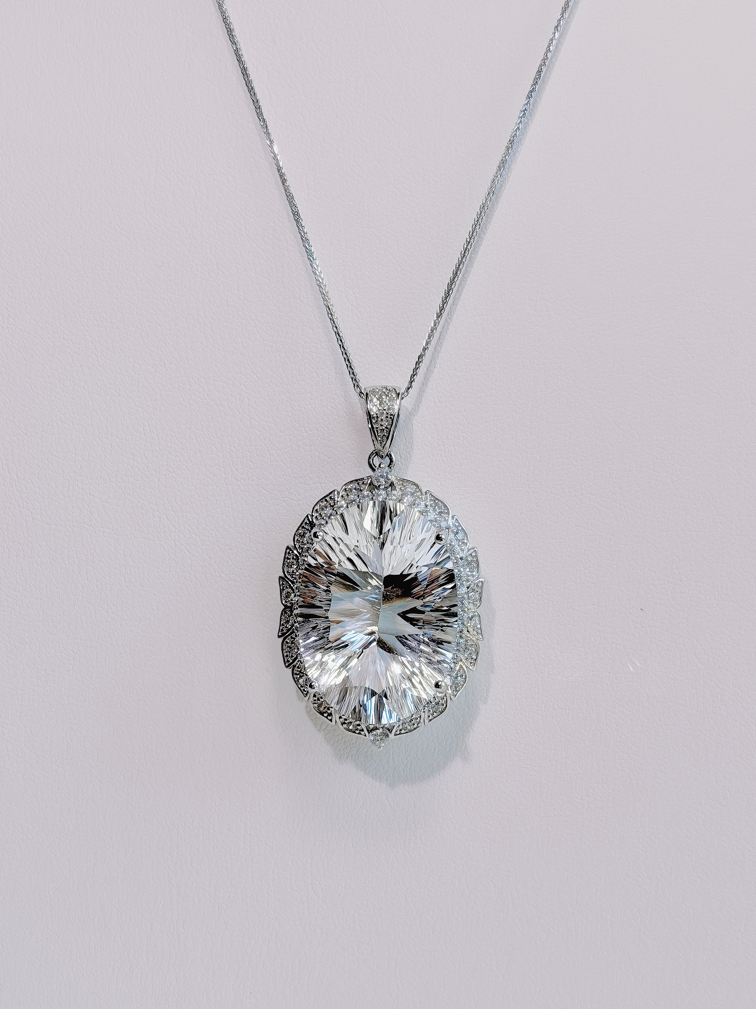 Starlume Clear Quartz Pendant Necklace