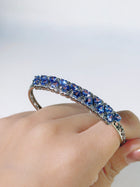 Violet Heartline Tanzanite Bangle