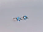 Sky Prism Blue Topaz Stud Earrings