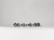 Rosé Heartline Garnet Bracelet
