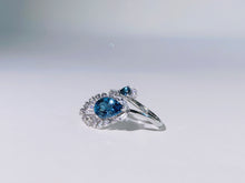 Nocturne Plume London Blue Topaz Ring