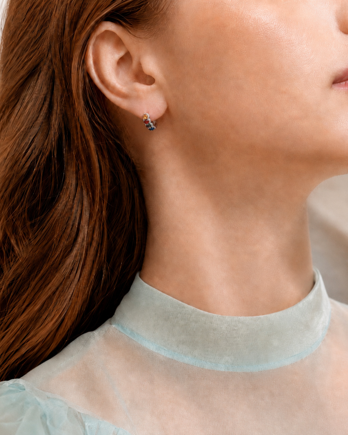 Spectrum Meridian Sapphire Huggie Earrings