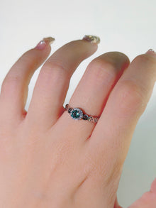 Seafoam Orbit Tourmaline Ring