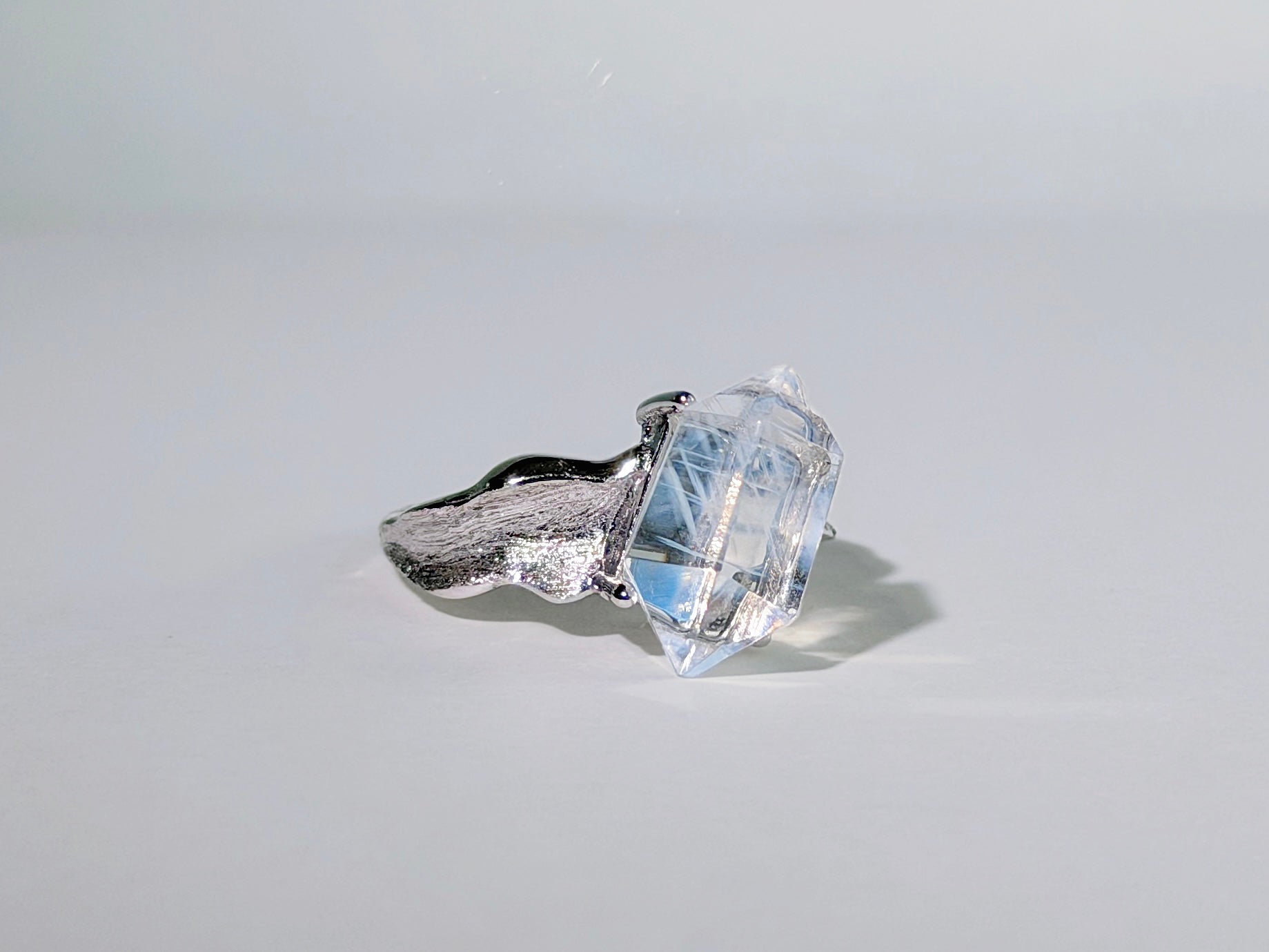 Glacier Needle Quartz Ring