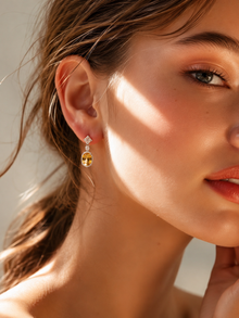 Solara Citrine Drop Earrings