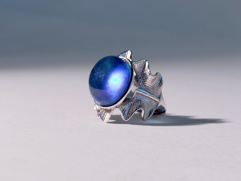 Ocean Veil Aquamarine Ring