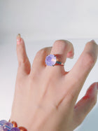 Moonveil Lavender Quartz Ring