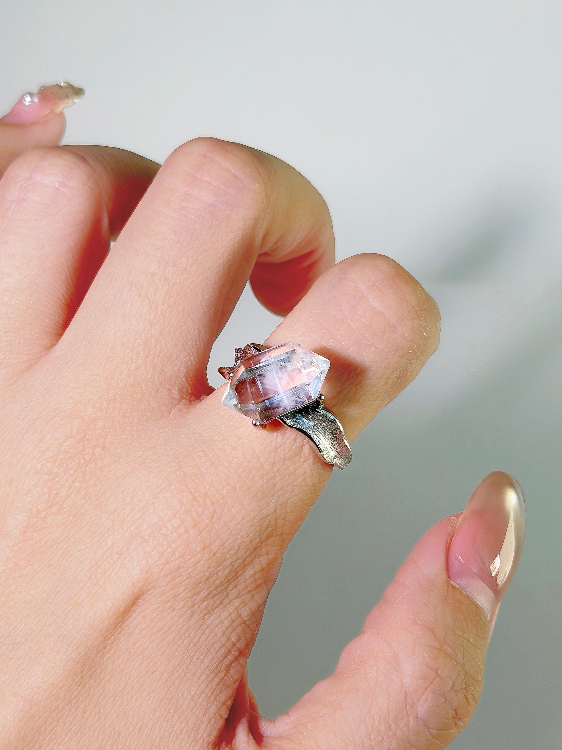 Glacier Needle Quartz Ring