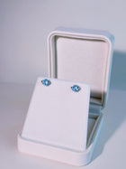 Sky Prism Blue Topaz Stud Earrings