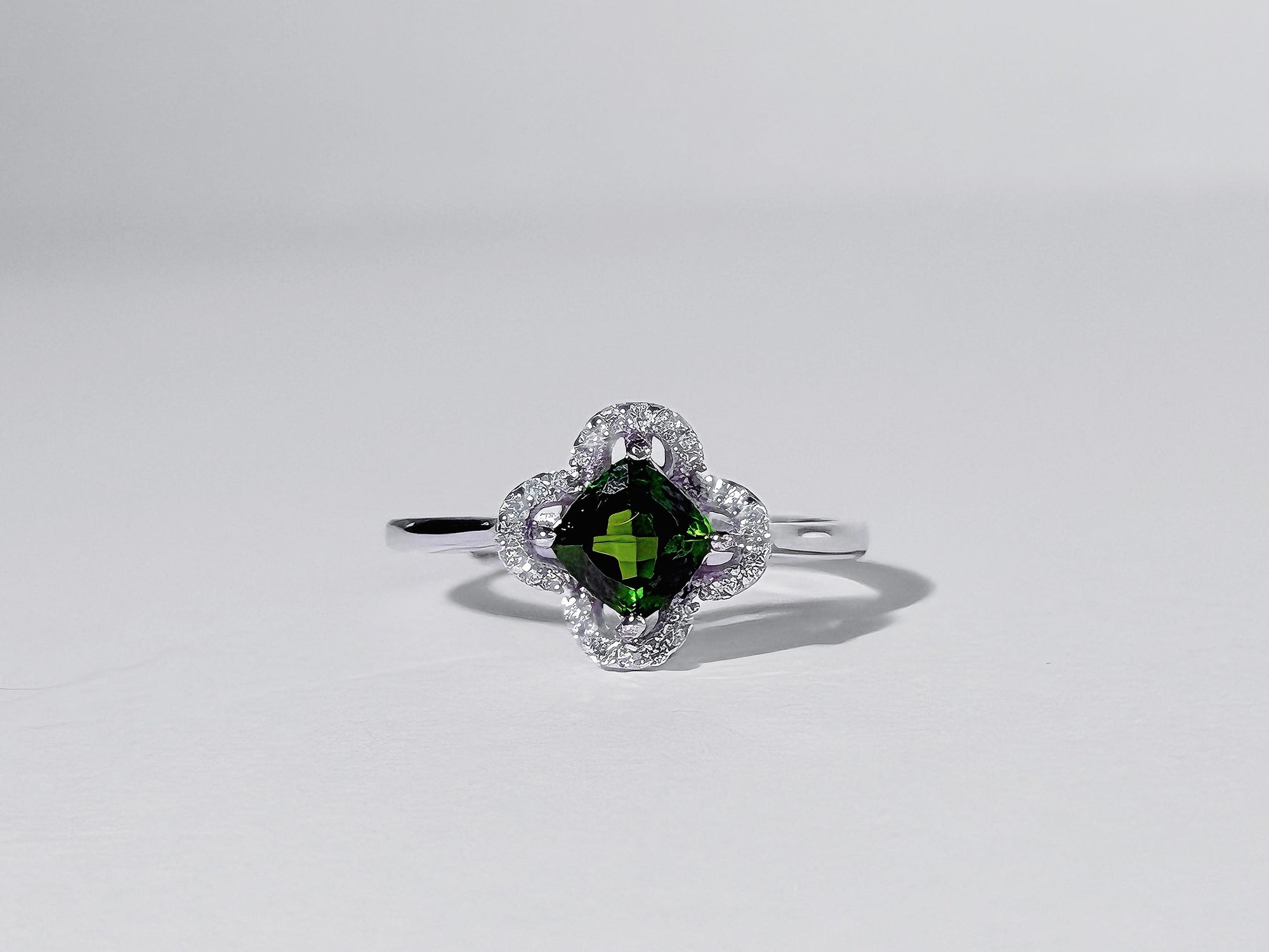 Forest Gleam Chrome Diopside Ring
