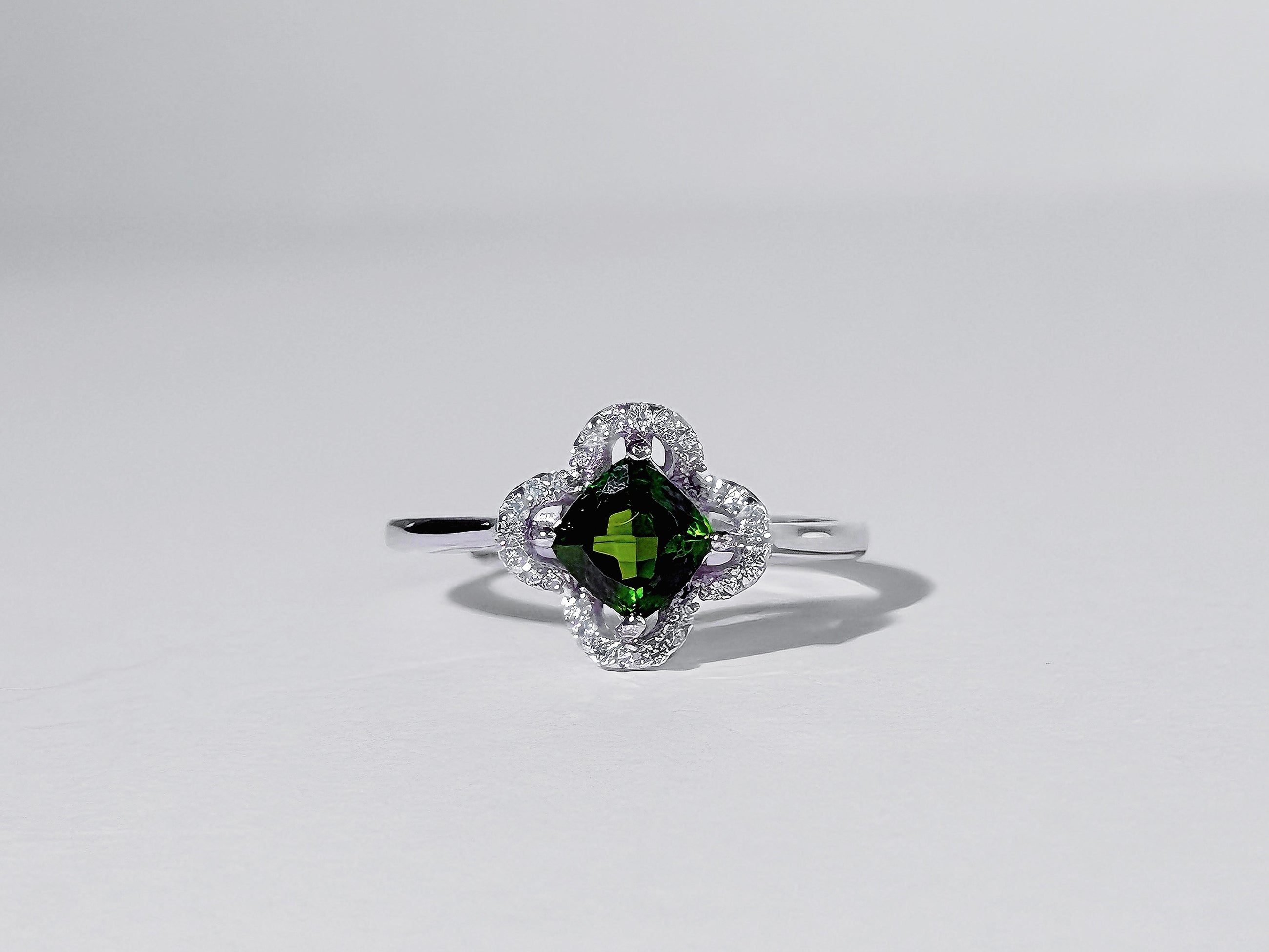 Forest Gleam Chrome Diopside Ring