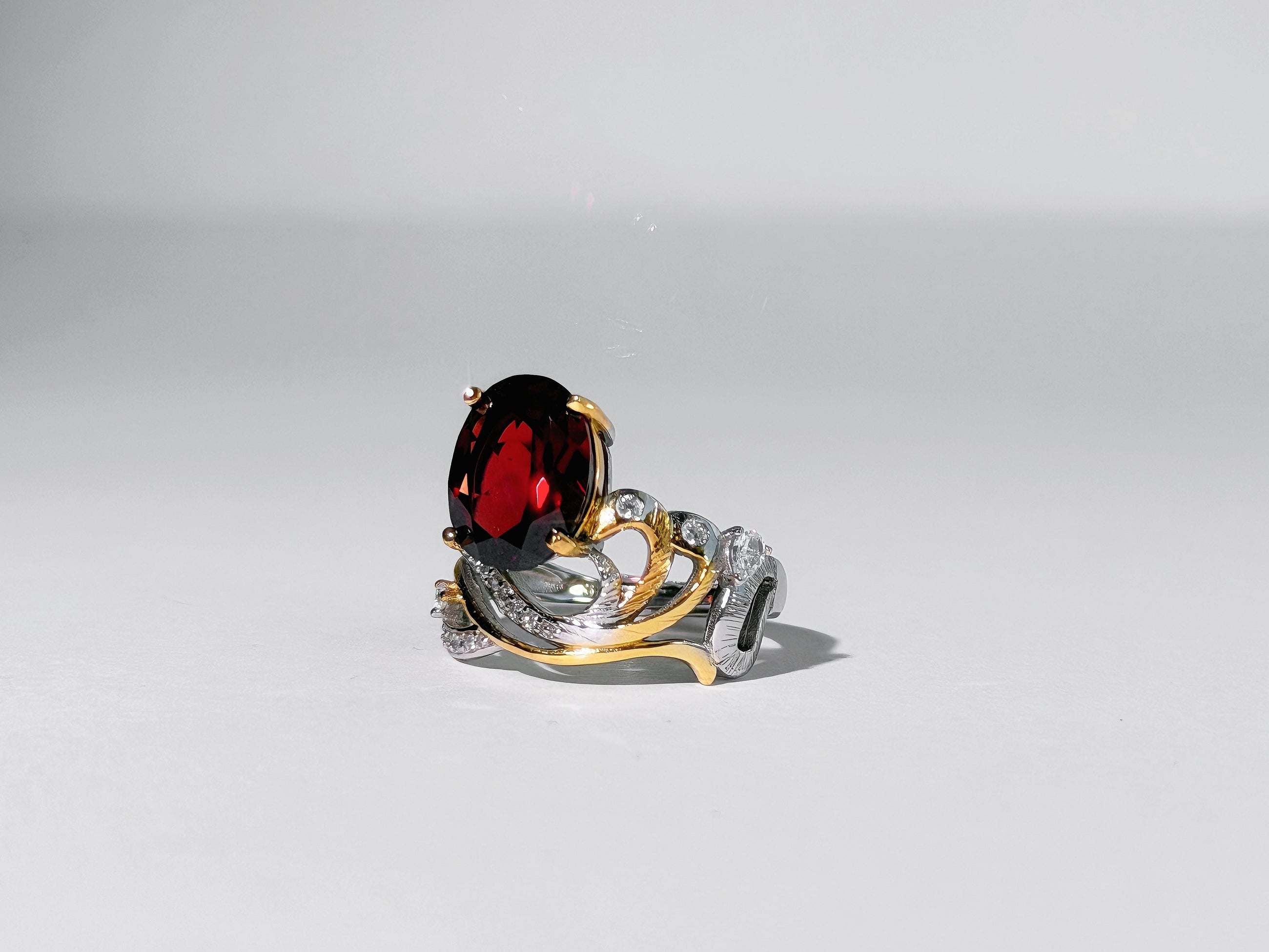 Crimson Aurelian Garnet Ring
