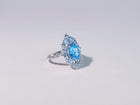 Iris of the Sea Topaz Ring