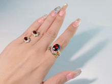 Crimson Aurelian Garnet Stud Earrings