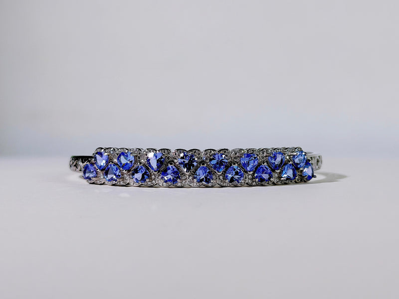 Violet Heartline Tanzanite Bangle
