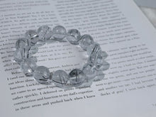 Frosted Veil Black Rutilated Quartz Bracelet