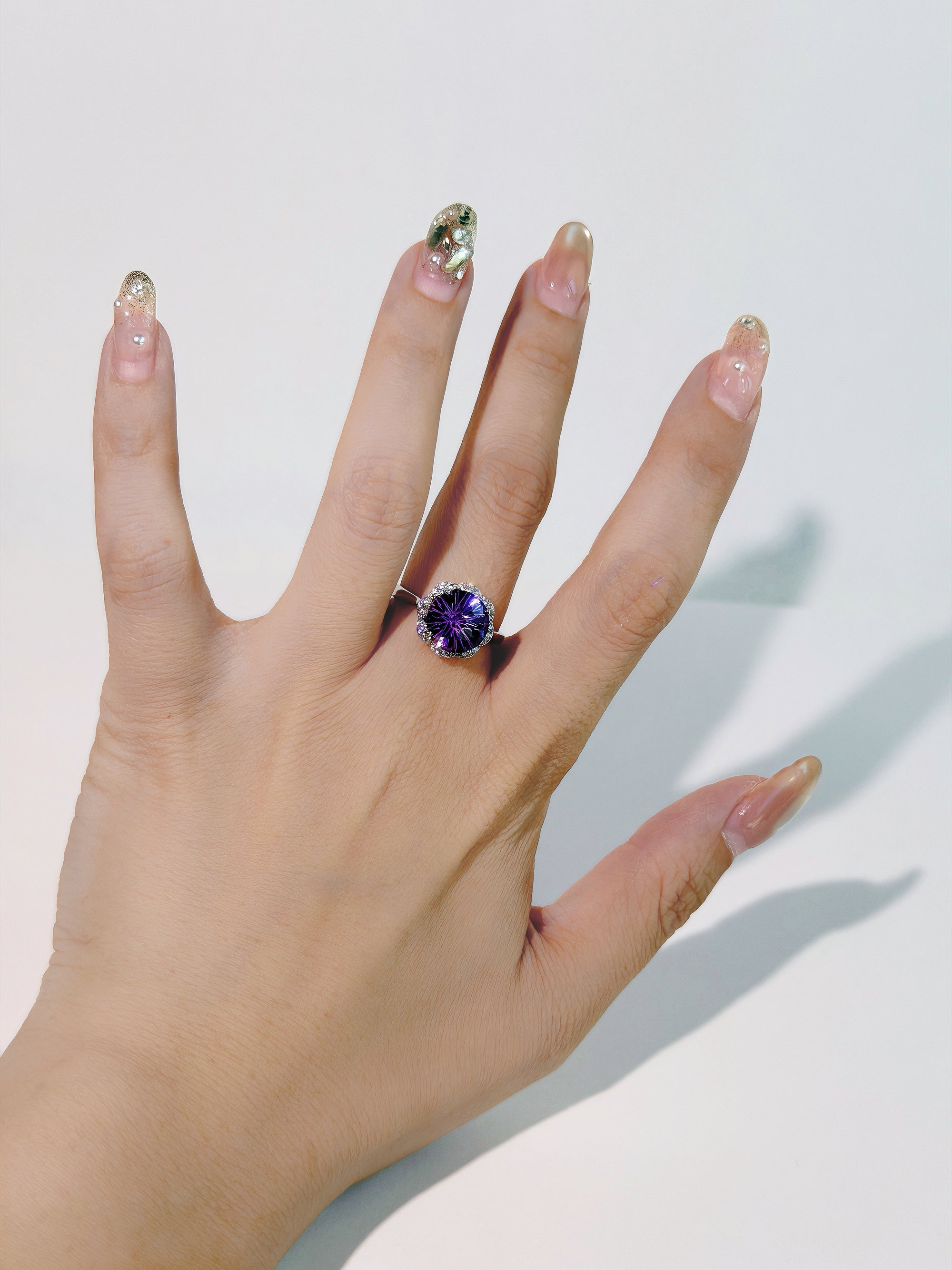 Nocturne Bloom Amethyst Ring