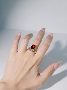 Crimson Aurelian Garnet Ring