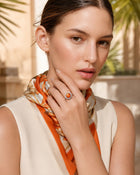 Solar Crown Golden Sunstone Ring
