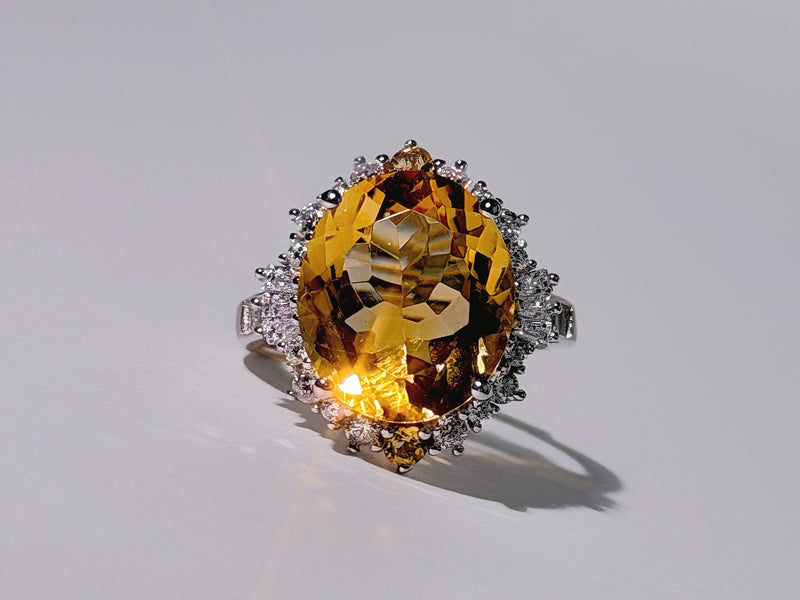 Golden Solstice Citrine Ring