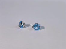 Sky Prism Blue Topaz Stud Earrings