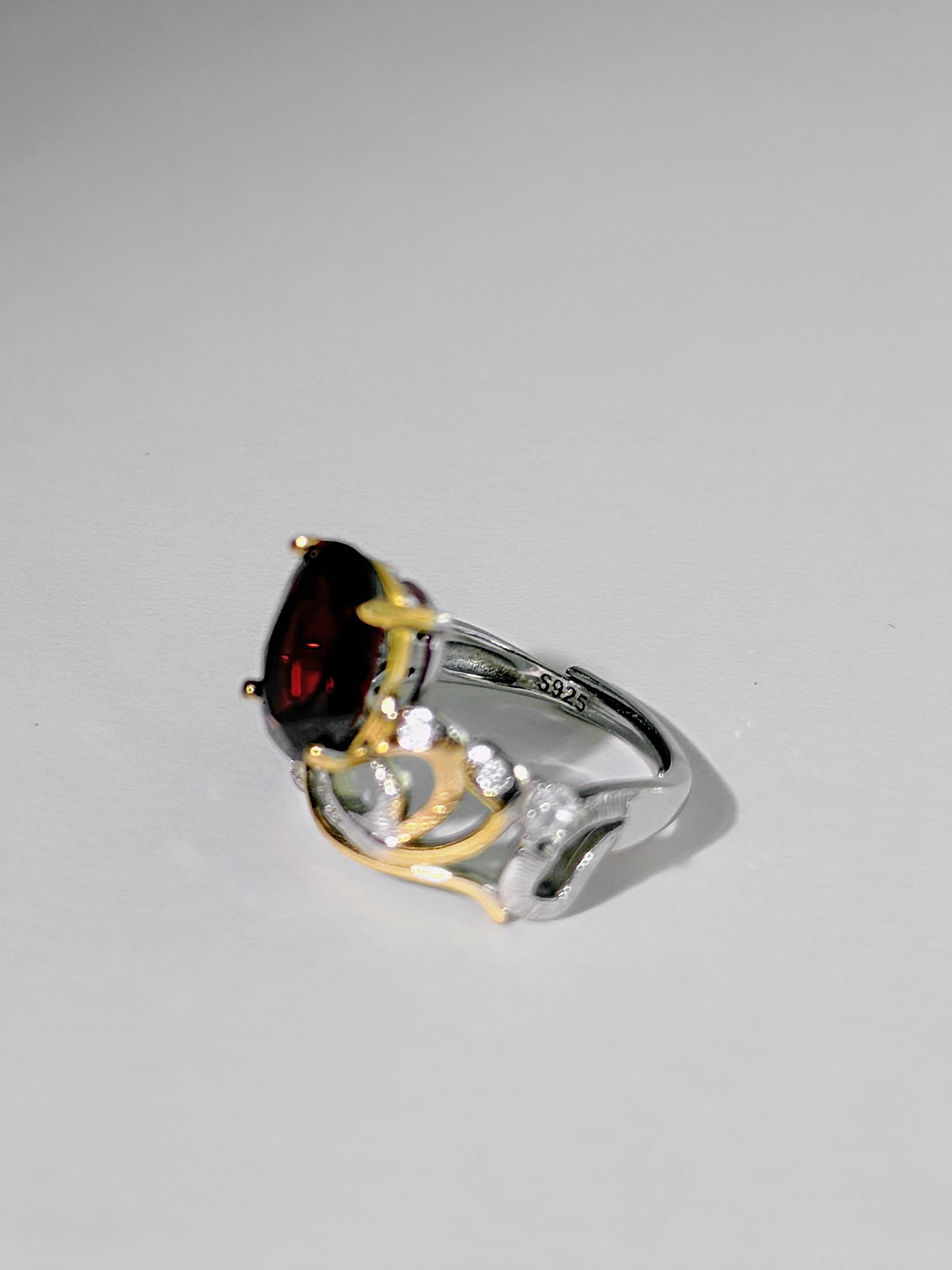 Crimson Aurelian Garnet Ring