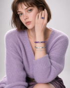 Amethyst Concave Halo Ring