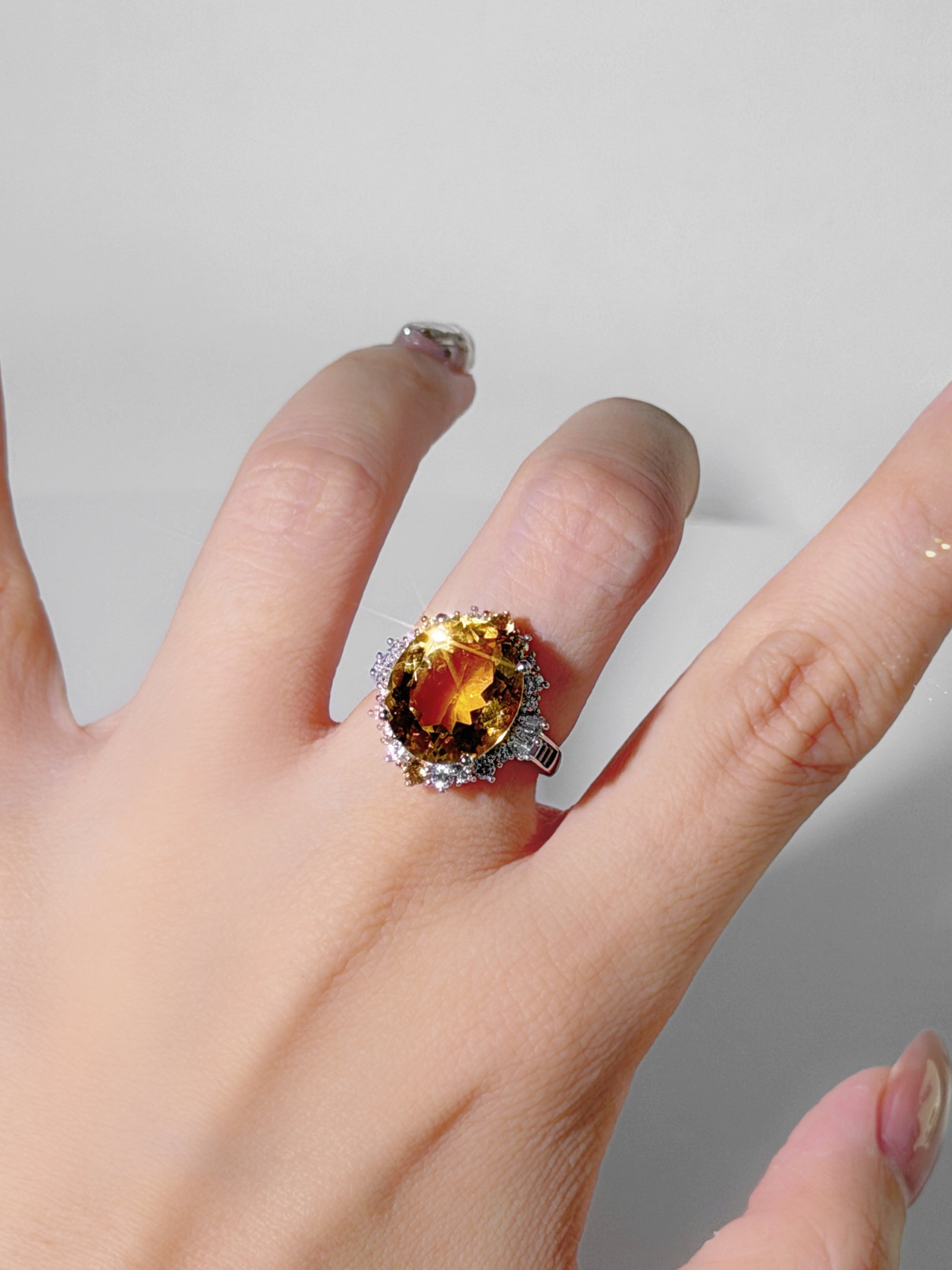 Golden Solstice Citrine Ring