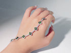 Verdant Clover Chrome Diopside Ring