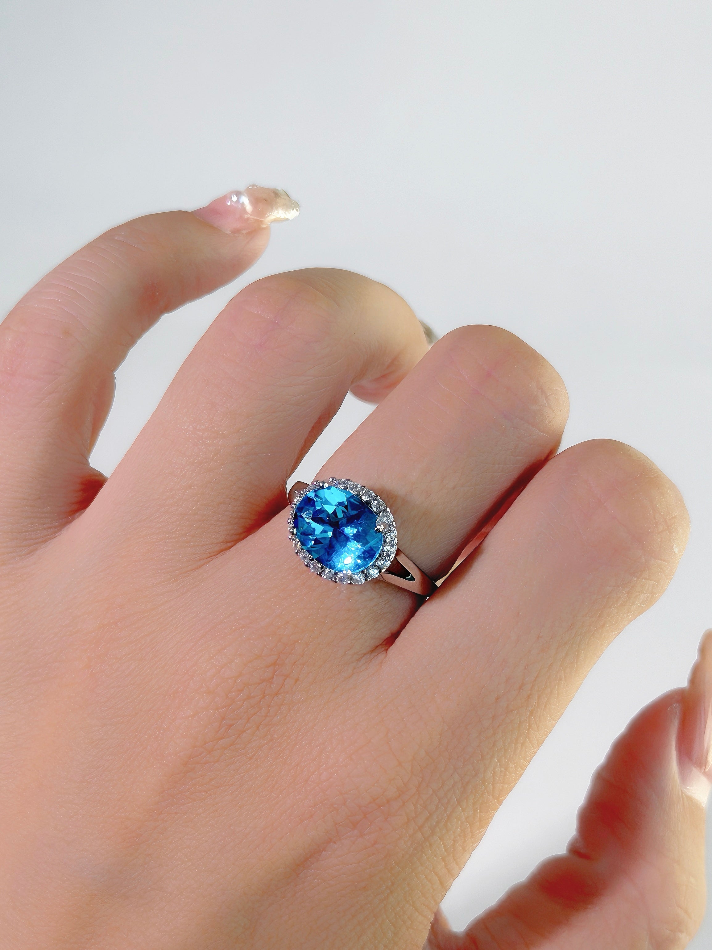 Blue Riviera Swiss Blue Topaz Ring