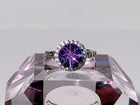 Amethyst Concave Halo Ring