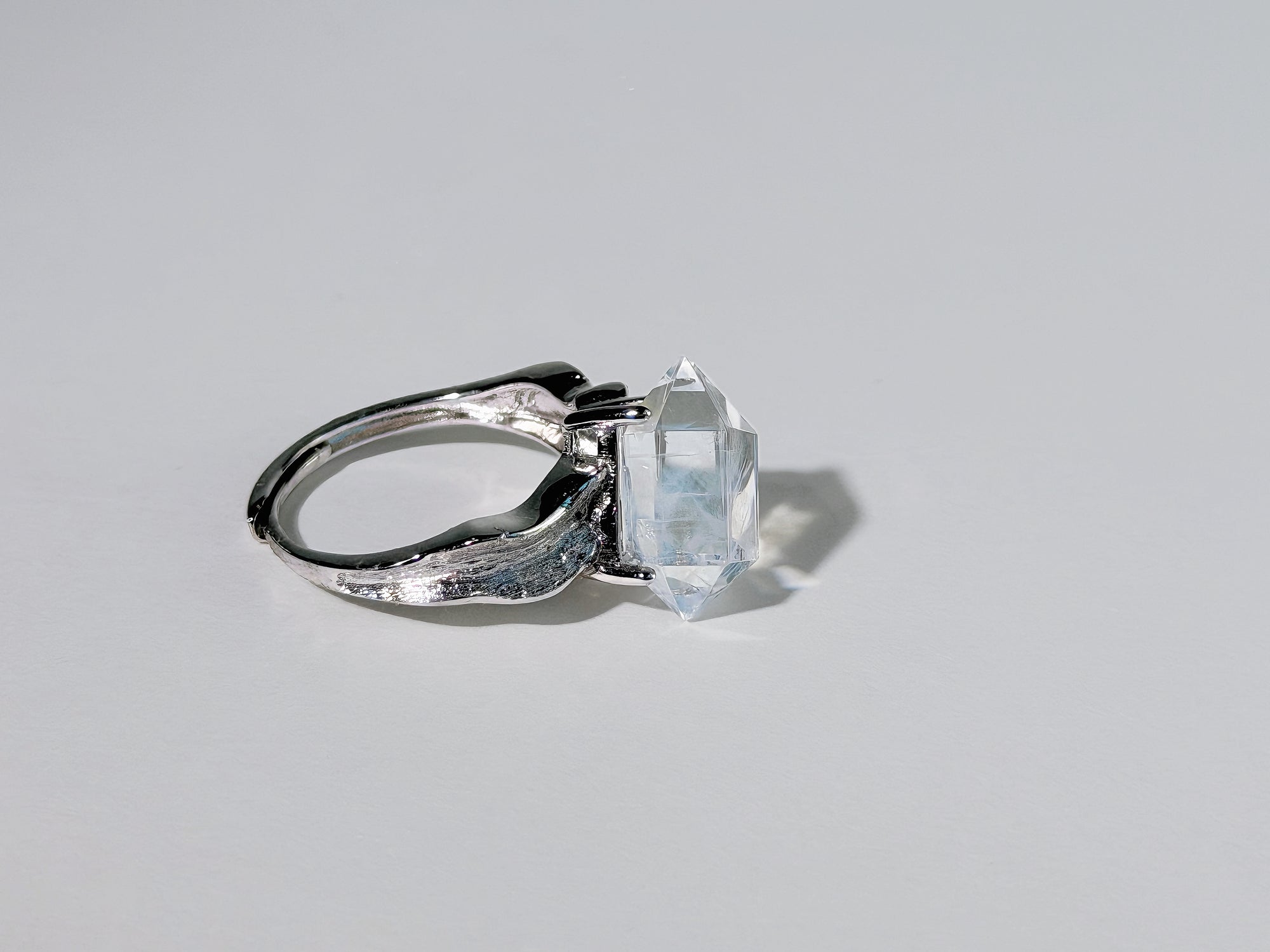 Glacier Needle Quartz Ring