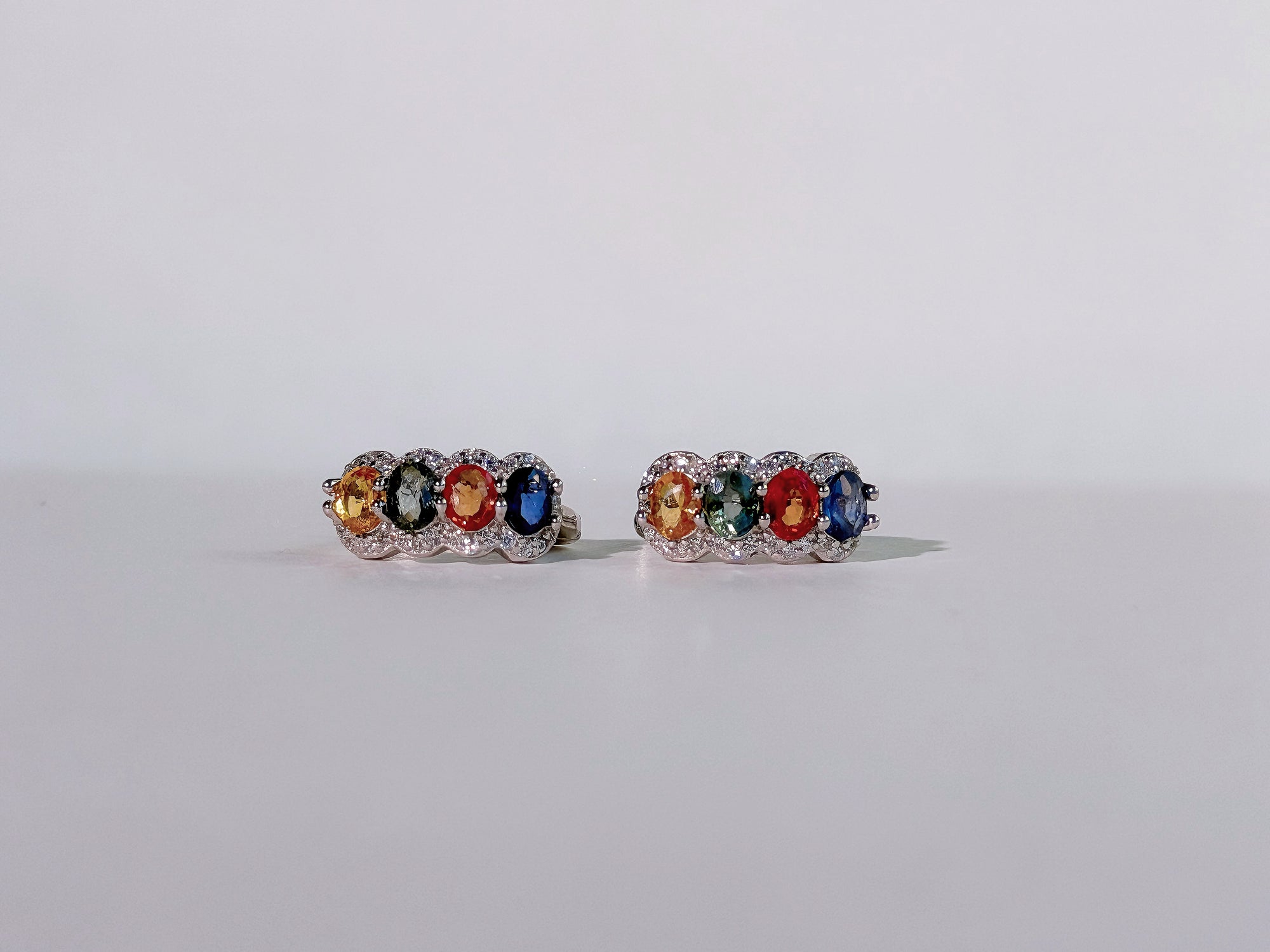 Spectrum Meridian Sapphire Huggie Earrings