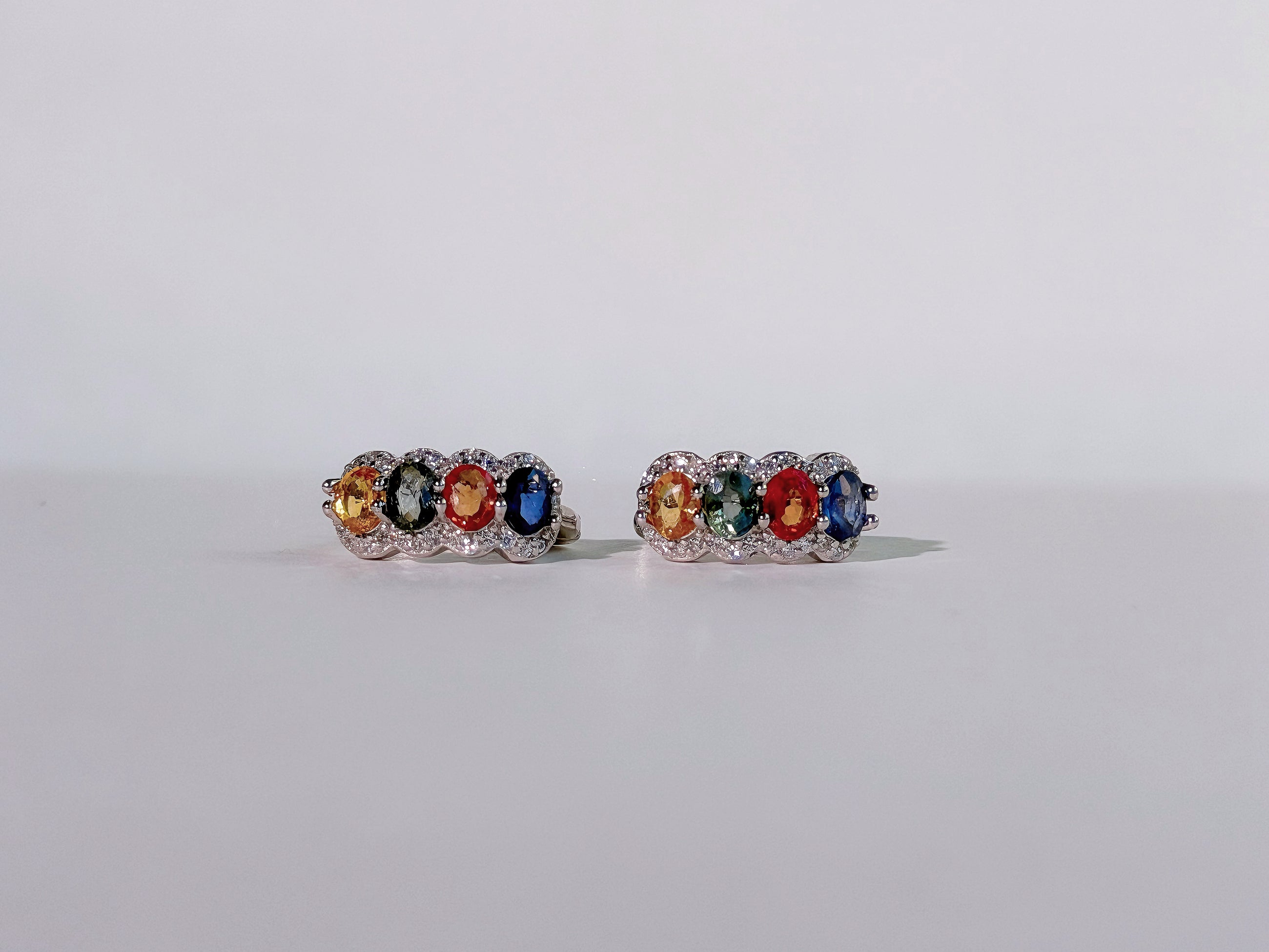 Spectrum Meridian Sapphire Huggie Earrings