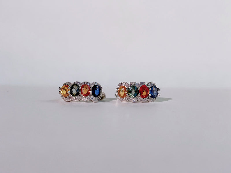 Spectrum Meridian Sapphire Huggie Earrings
